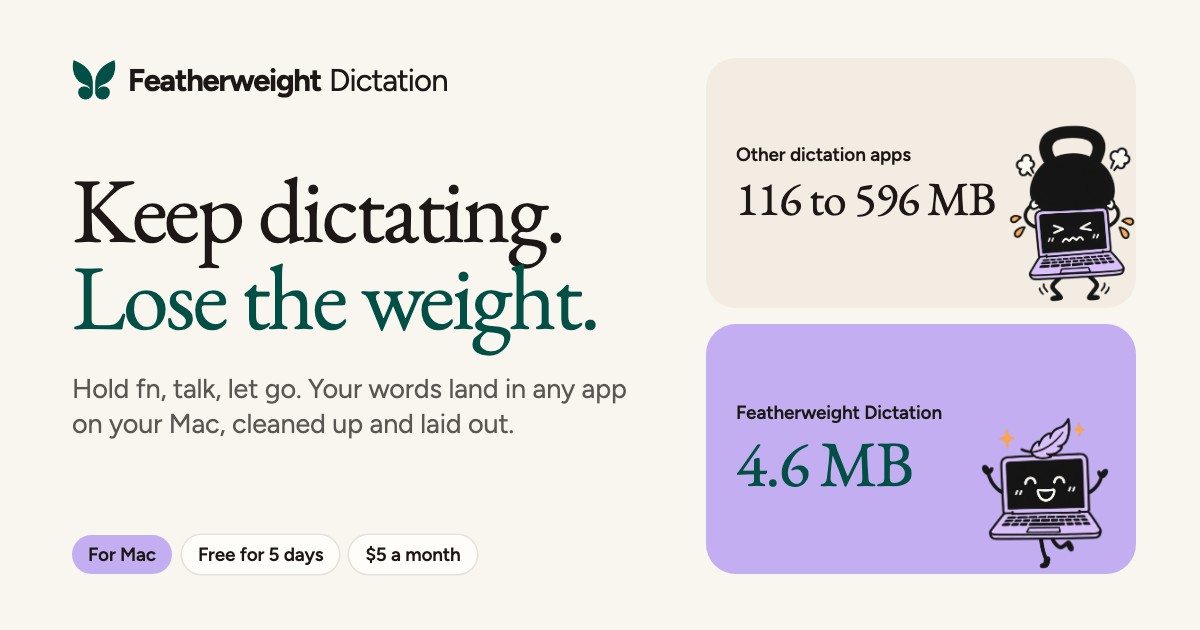 Featherweight Dictation